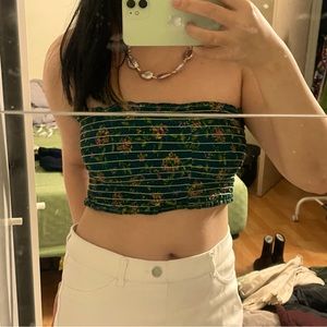 Furet of a Kind Tube Top Floral Pattern